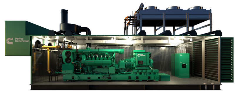 Color photo of a natural gas generator.